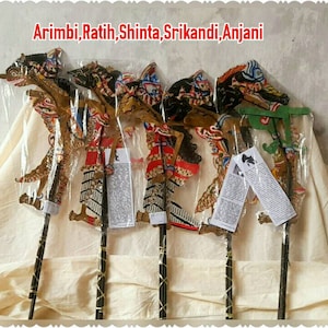 5 pcs shadow puppets Characters /genuine leather puppet wayang/Indonesian wayang/javanese shadow puppets/free shipping/