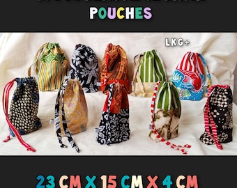 For 10 pcs Beautiful Batik Pouches/ Mini bags Batik/Cosmetic pouch/Souvenir Pouch/Christmas gift pouch/Indonesian batik pouches