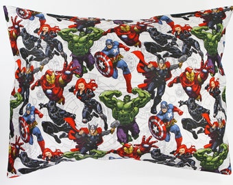 Toddler Pillow MARVEL COMICS Ironman Hulk Small Pillow Case with Travel 