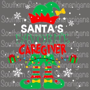 Santa Lieblings Betreuer Elf junge Mädchen SVG PNG