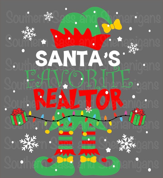 Download Santa S Favorite Realtor Boy Girl Elf Svg Png Etsy PSD Mockup Templates