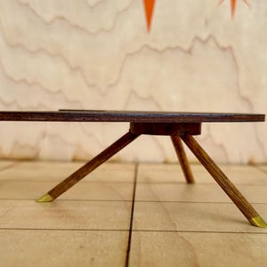 1:6 Scale MCM Boomerang Coffee Table for Blythe, Barbie and Similar Scale Dolls