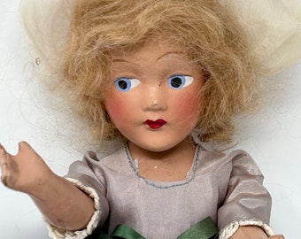Unmarked Composition Doll, 11”