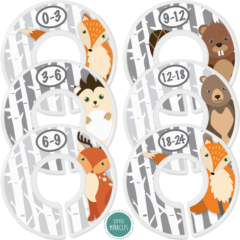 Baby Closet Dividers Woodland Nursery Closet Dividers for Etsy