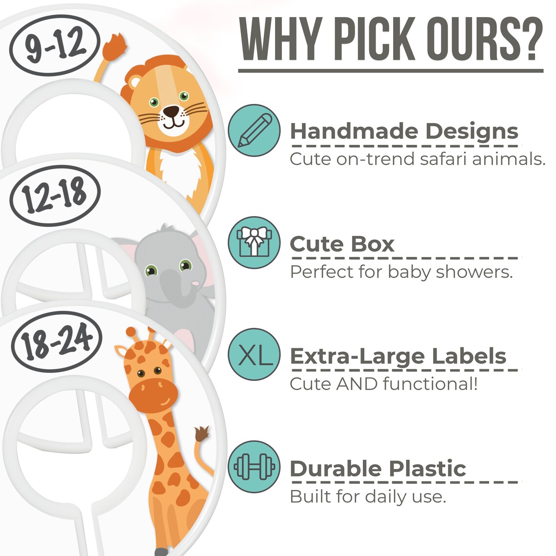 Baby Closet Dividers 7x Safari Nursery Closet Dividers for Etsy