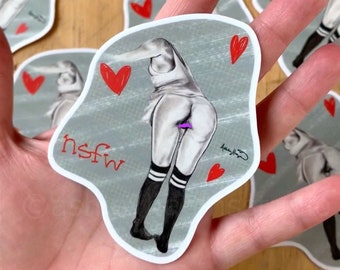 Nude Hearts Sticker - Etsy