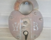 Antique FJ GRR Fonda Johnstown Gloversville Railroad Solid Brass Pad Lock Wilson Bohannon