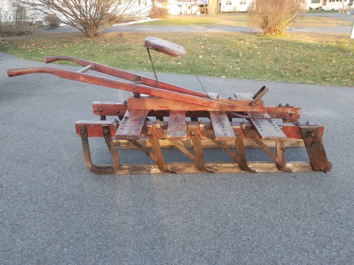 Antique Ice Plow Horse Drawn Ice Harvesting Sled/Sleigh Etsy