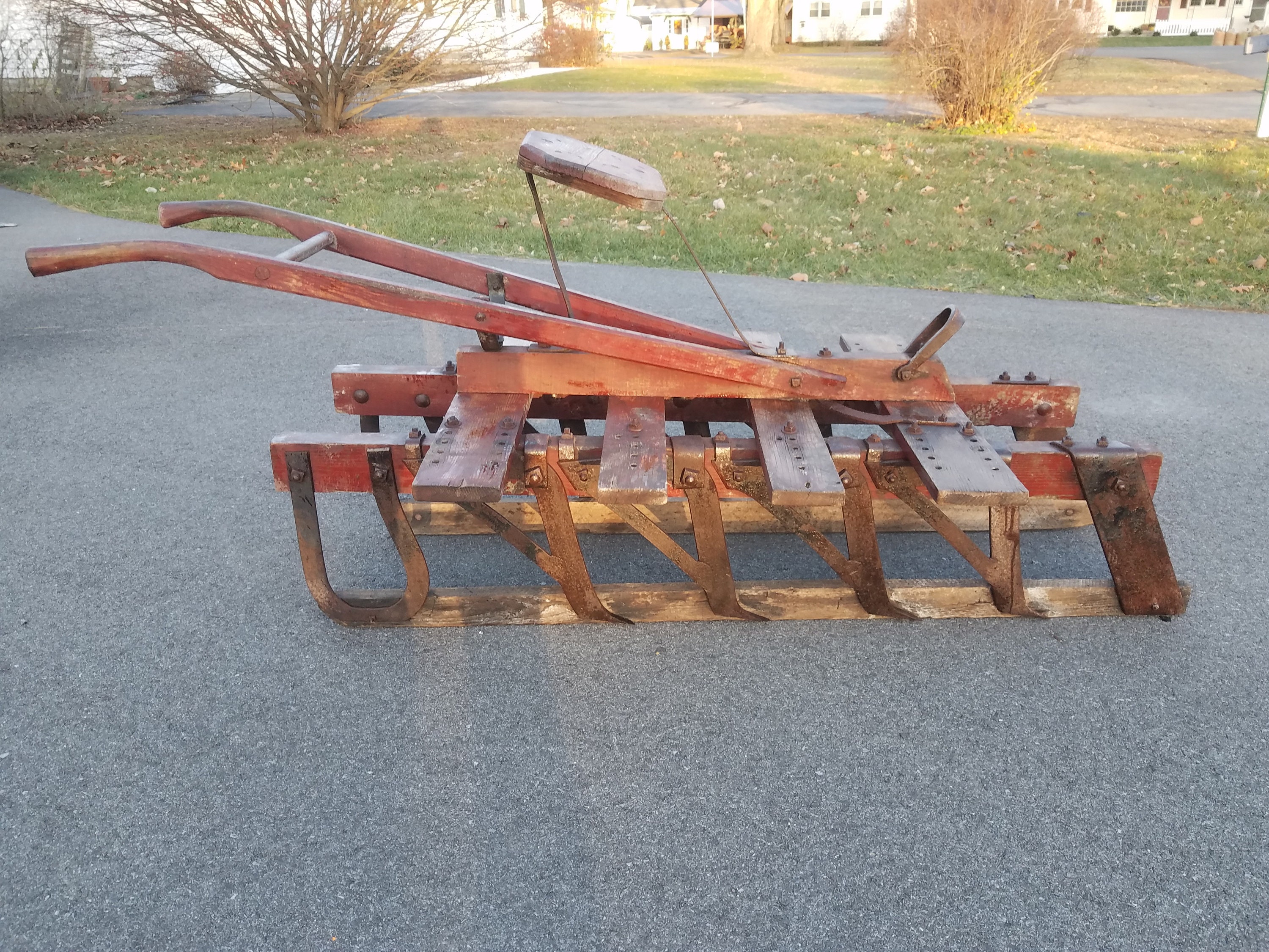 Antique Ice Plow Horse Drawn Ice Harvesting Sled/Sleigh Etsy