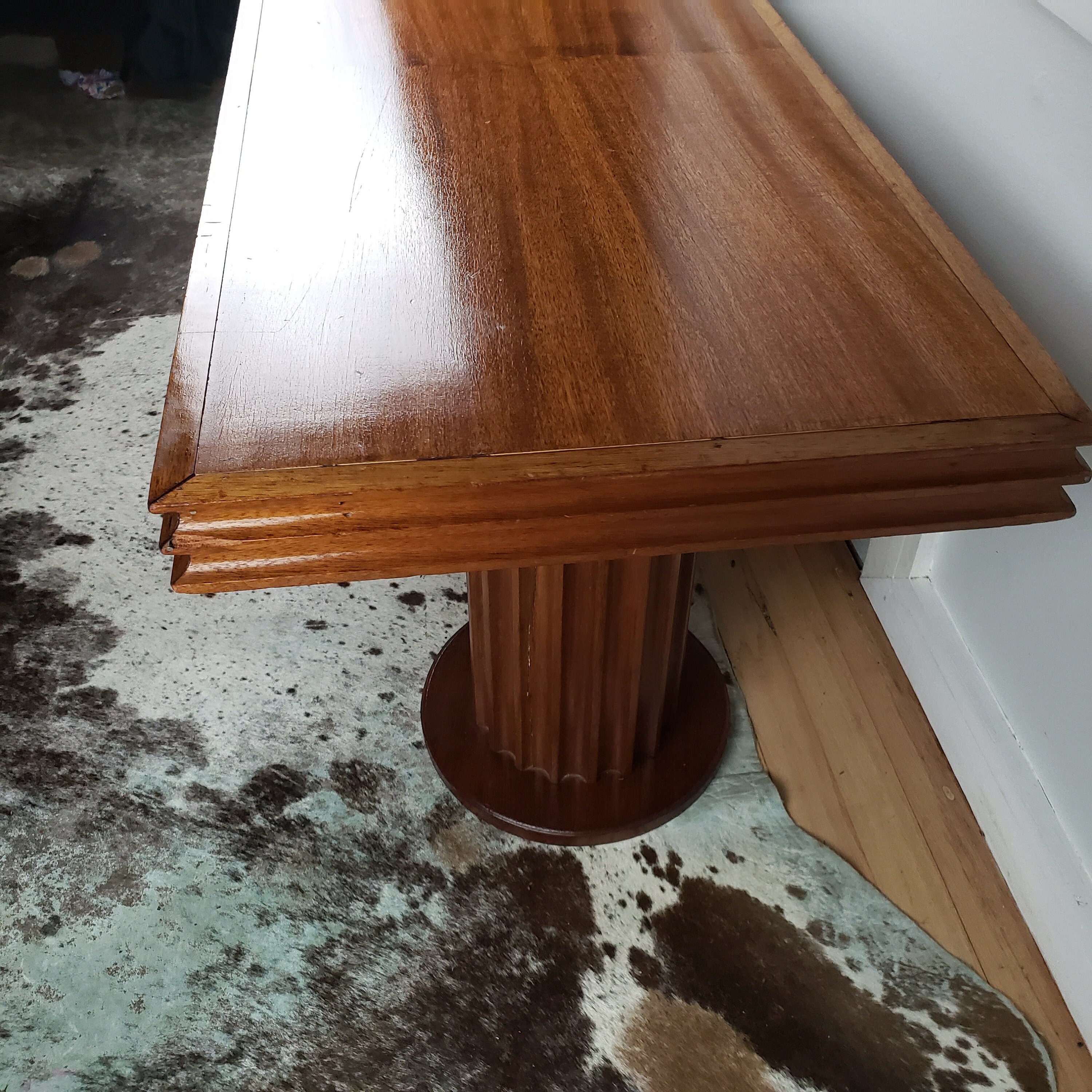 Fluted Column Leg Coffee Table Etsy.de