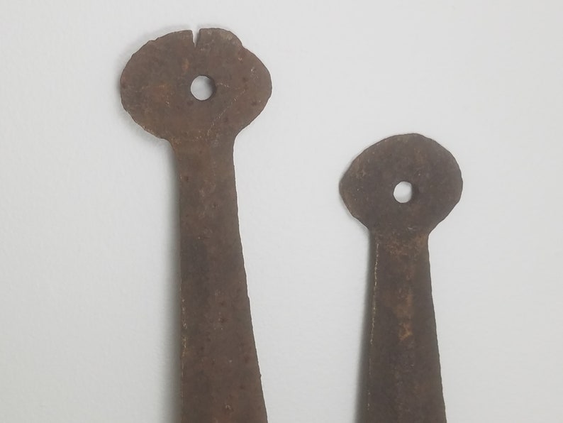 Large Antique Hand Forged Strap Hinges 49 Wrought Iron Barn Door Hardware