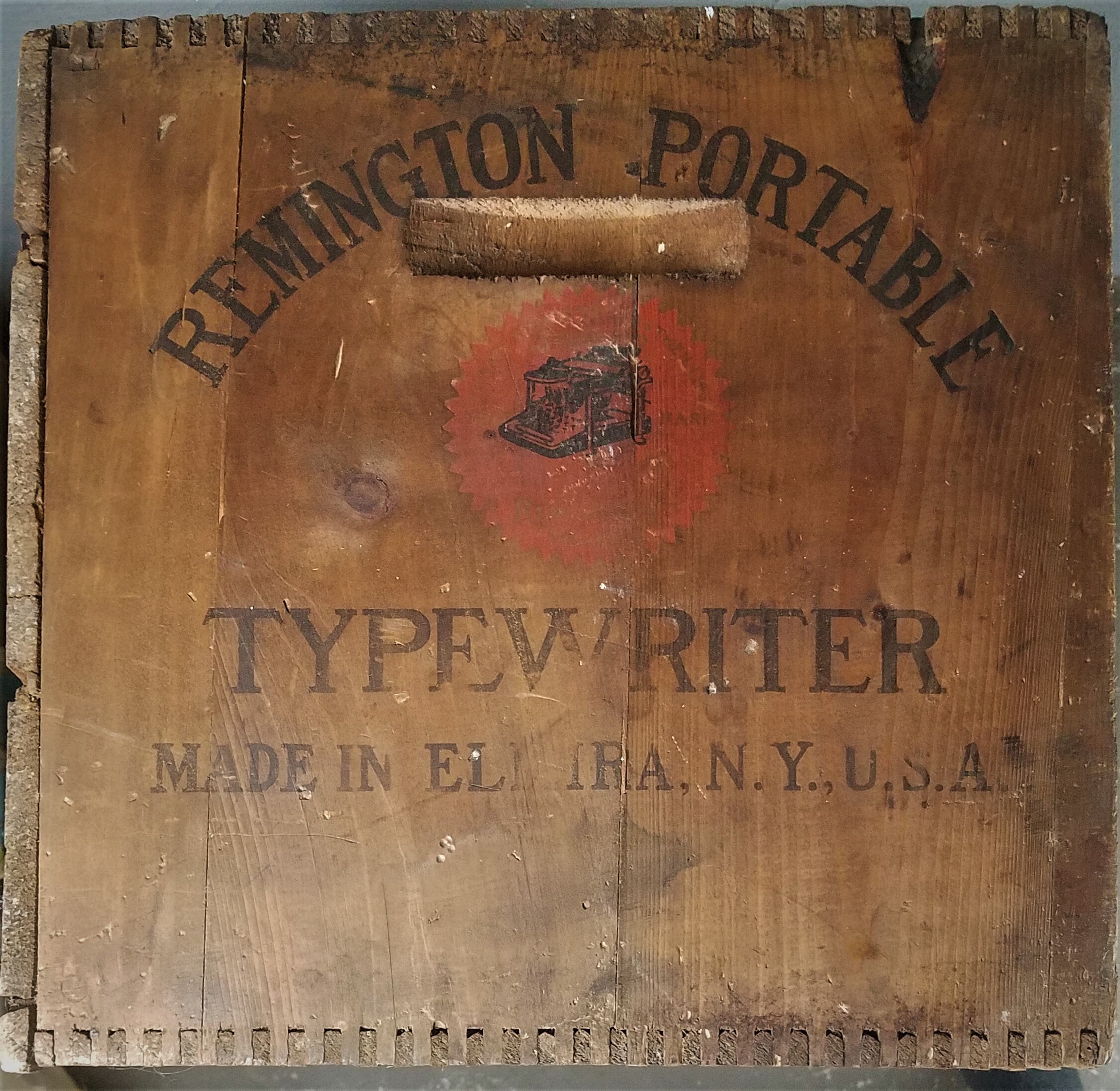 Antique Remington Typewriter Wooden Shipping Crate Elmira NY Etsy