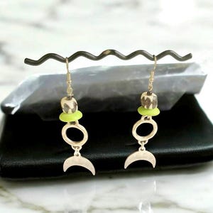 Silver earrings, ethnic earrings, African earrings, boho chic earrings, green earrings, statement earrings