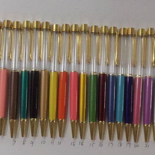 DIY Fillable Pens Glitter Pens Floating Pens Black Ink Etsy