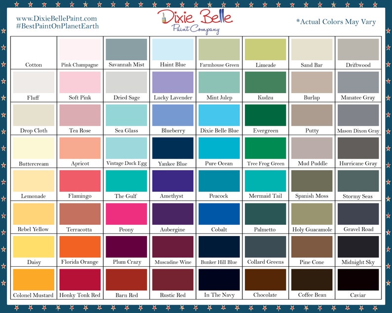 Dixie Belle Color Chart