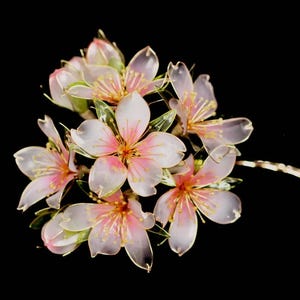 Handmade Japanese Kanzashi hairpin,Sakura Blossom Cherry Hairpin,Bridal Hairpin,anime accessories,Hanfu Hair Accessoriess,Bridesmaid Gift