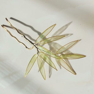 Handmade hairpin,Japanese Kanzashi haripin,Glass Resin,Bamboo hairstick,jewelry,for wedding,for her,Bridal Hanfu Hair Accessoriess,resin art