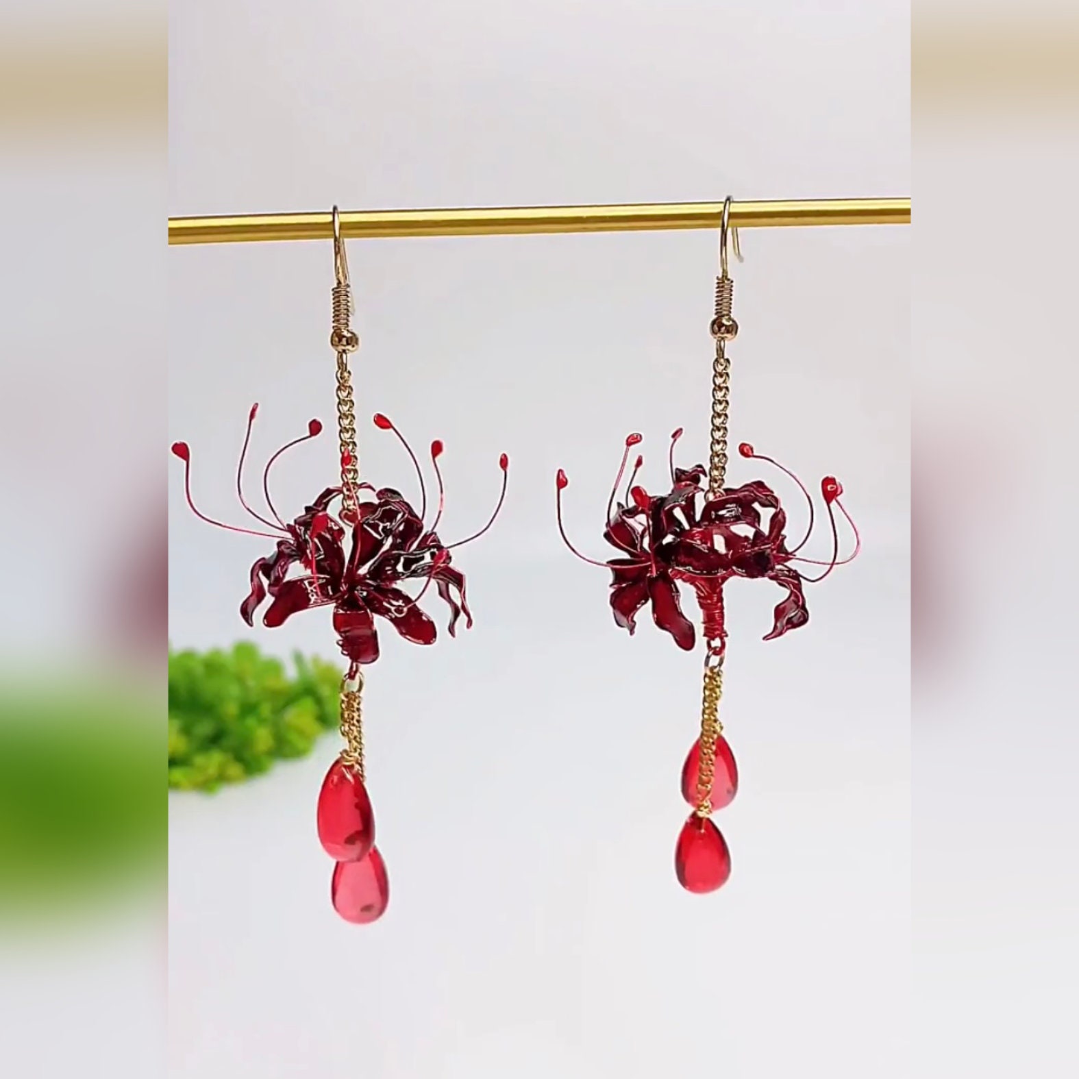 Handmade Japanese Kanzashi Hairpin,glass Resin,lily Spider