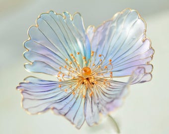 Handmade Japanese Kanzashi hairpin,Pansy Blossom flower Hairpin,Bridal Hairpin,anime accessories,Hanfu Hair Accessoriess,Bridesmaid Gift