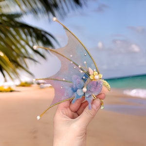 Colorful Mermaid Earring,Ear Cuff,wrapped Fairy Ears,cosplay fantasy decoration,Gradient Shark Ears,Halloween gift,elf,Coachella