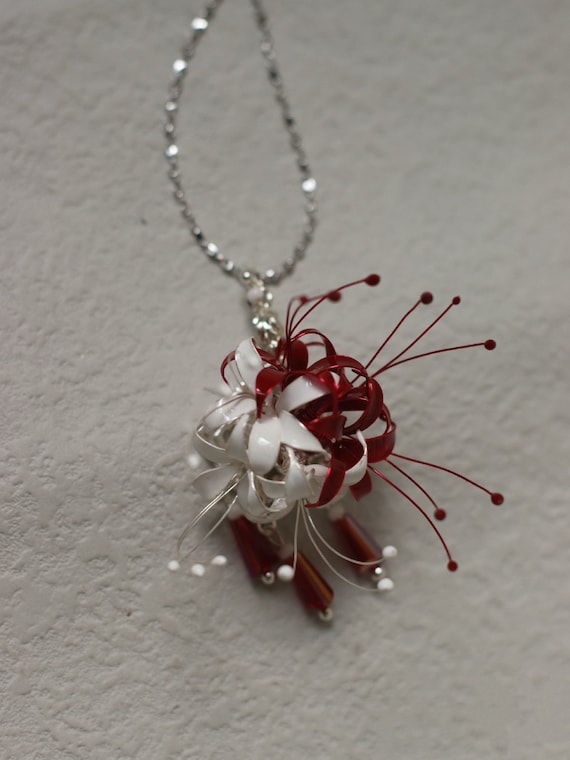 レイさん専用】Beads Short 紡が Necklace 赤 おねコラボ