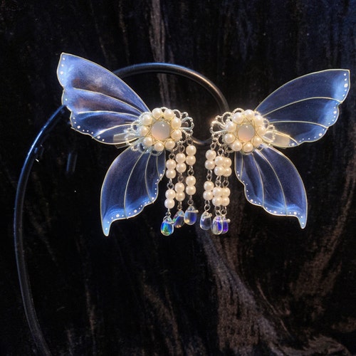 Handmade Japanese Kanzashi Earrings,glass Resin,spider Lily
