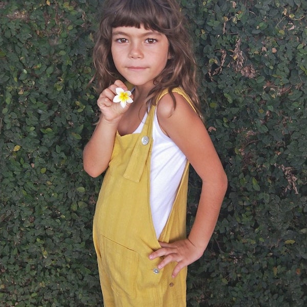 Yellow Kids Overalls Etsy