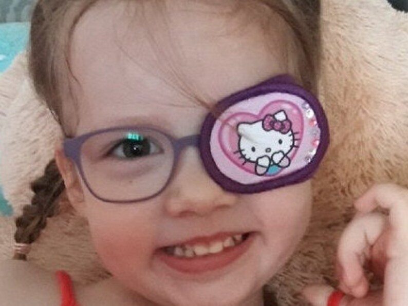 Kids Eye Patch for Glasses With Cat Kitty. Strabismus and Lazy Etsy