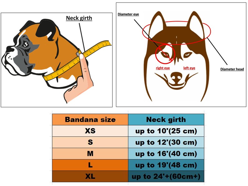 Augenklappe für Hund Bandana für Hund Etsy