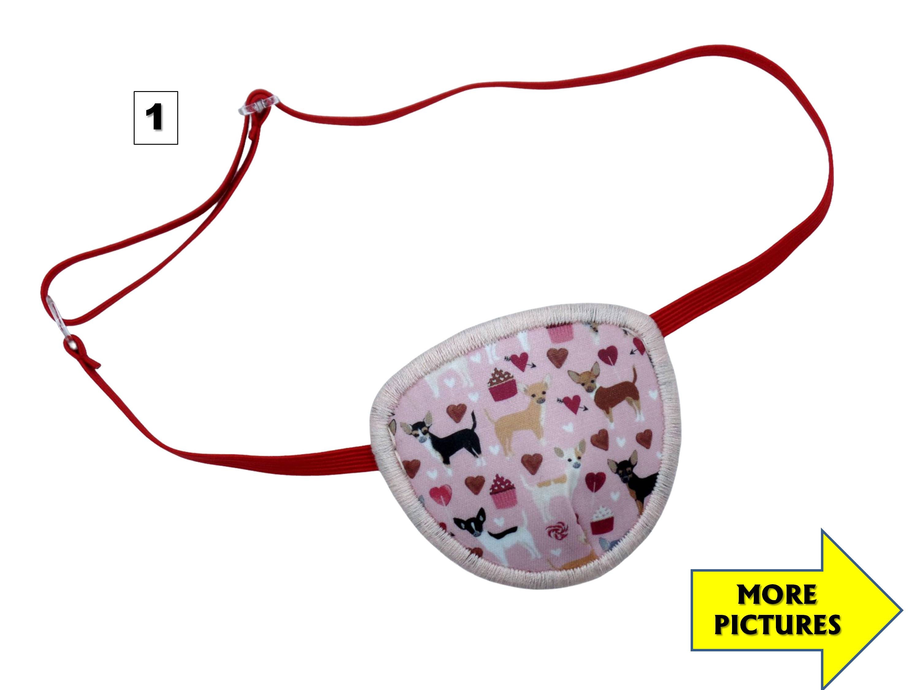 Erwachsene Augenklappe mit Hund und Katze. Strabismus und Etsy