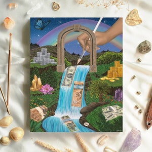 River of Fortune | Wealth | Prosperity | Good Fortune | Money | Waterfall Art | Starseed |  | Runes | Rainbow | Cosmic Art | Celestial