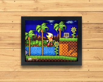 Sonic - Super Sonic - Caja de sombras