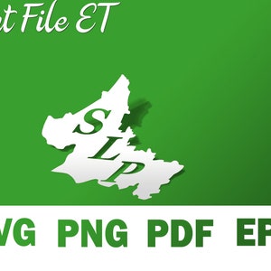 Digital File, Silhouette, File to Cut, Decals, SLP, San Luis Potosi, Mexican State, Map San Luis Potosi