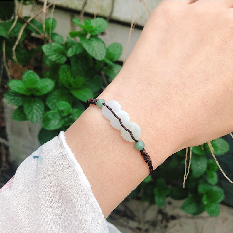 red string adjustable best friends personalized gift for her mom lucky jadeite gemstone women green jade bracelet black genuine jade beads