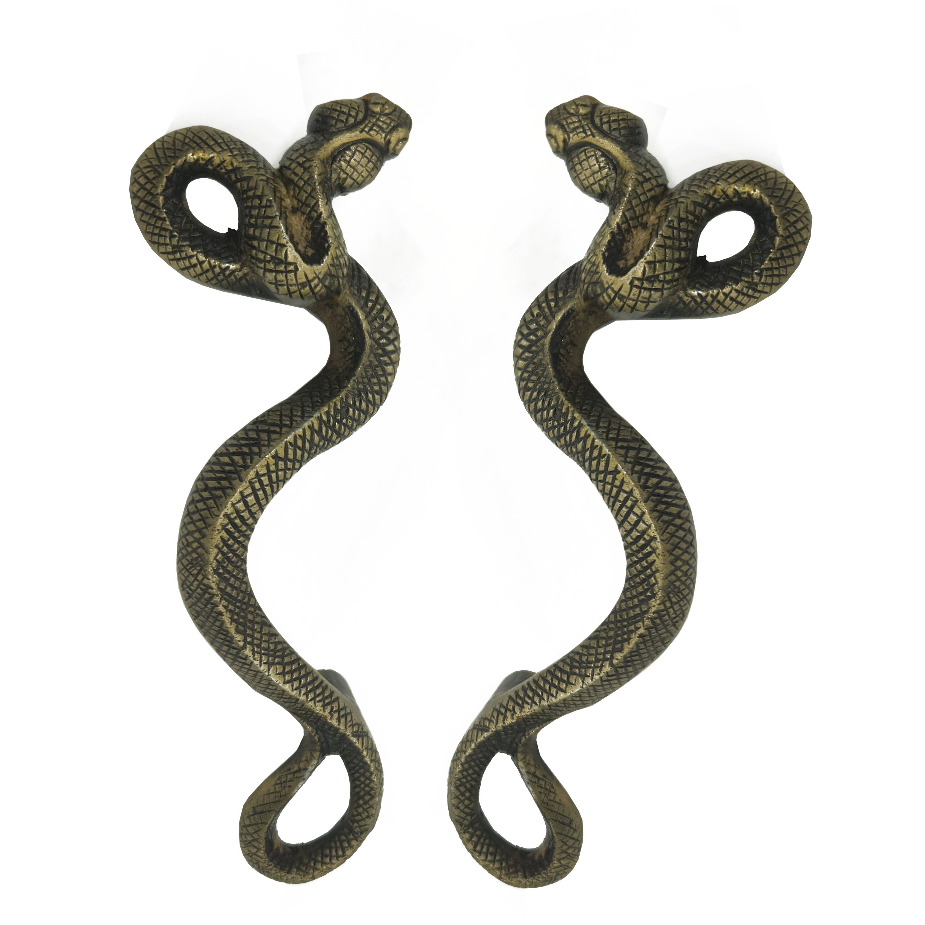 Solid Brass RATTLE SNAKE Door HANDLE 9inches Amazing Etsy
