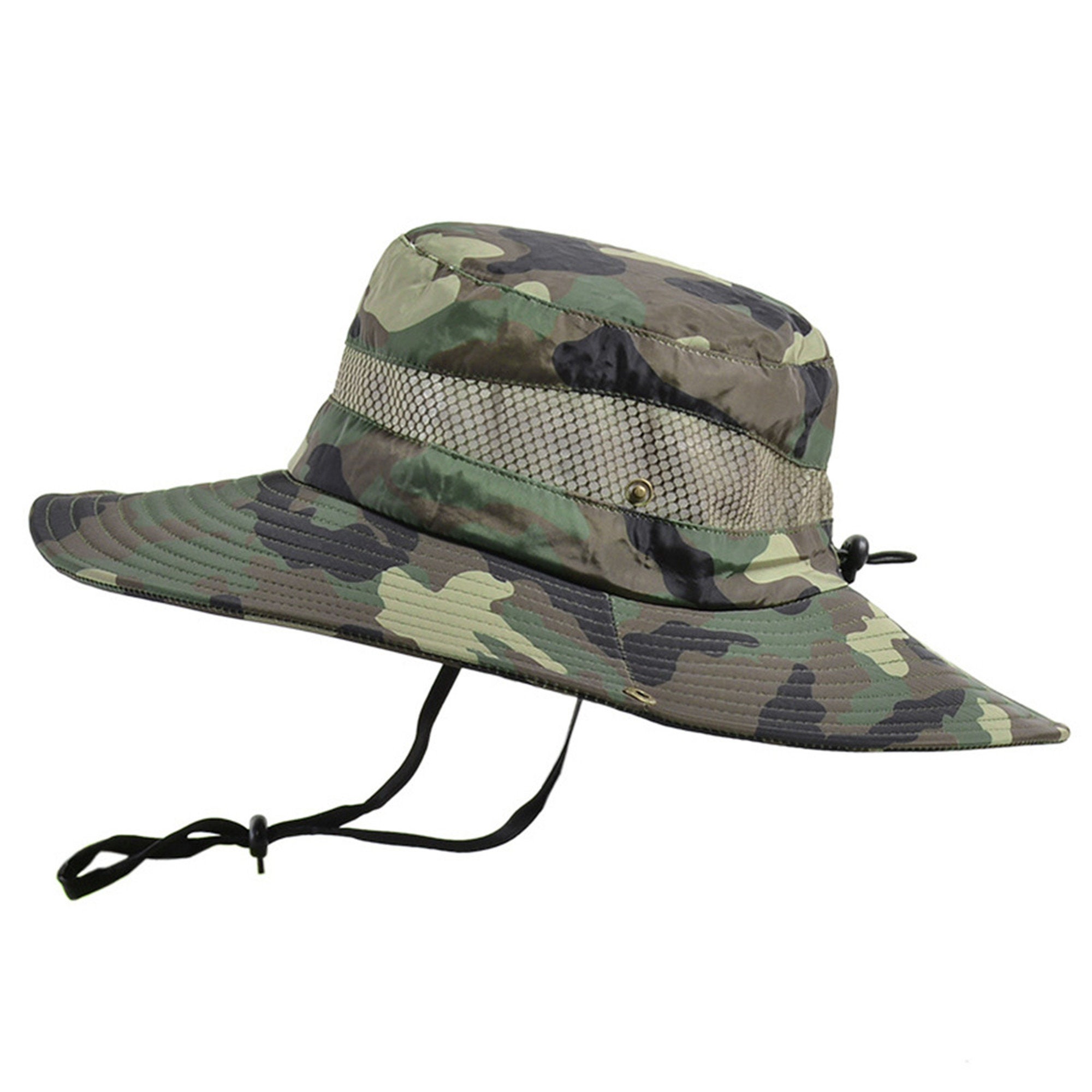 Camouflage Sun Hats for Men Outdoor Fishing Cap Wide Brim Anti-uv Beach Caps  Women Bucket Hat Summer Hiking Camping Bone Gorros 