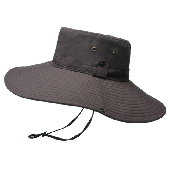 Men Bucket Hats Breathable Mesh Hiking Fishing Hat Summer Anti Shade Caps  Outdoor Male Wide Brim Beach Cap