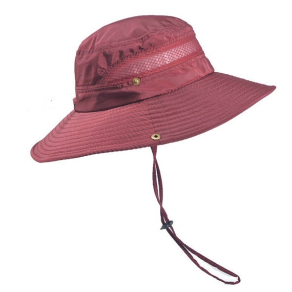 Solid Color Sun Hats Men's Outdoor Fishing Cap Large Wide Brim