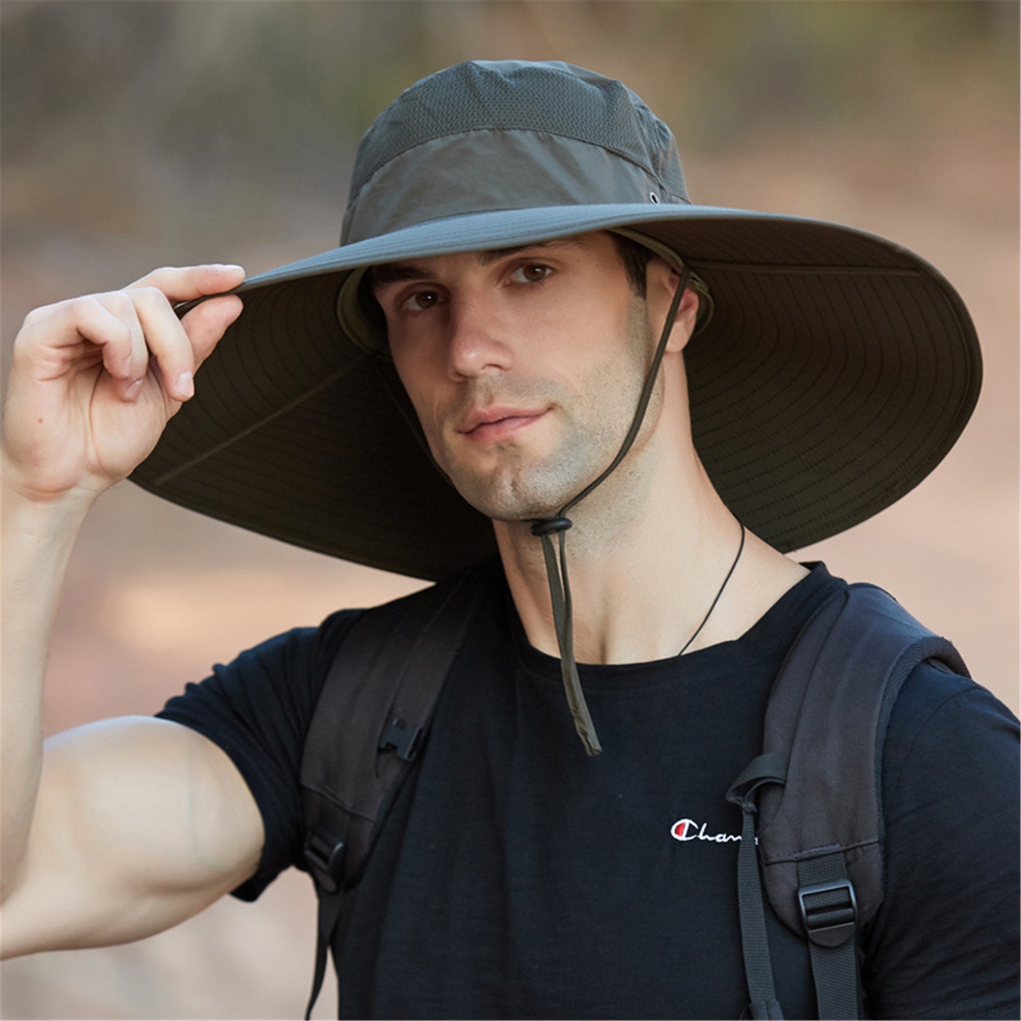 Men's Summer Hat Outdoor Sun Screen Camouflage Hiking Hats Cycling