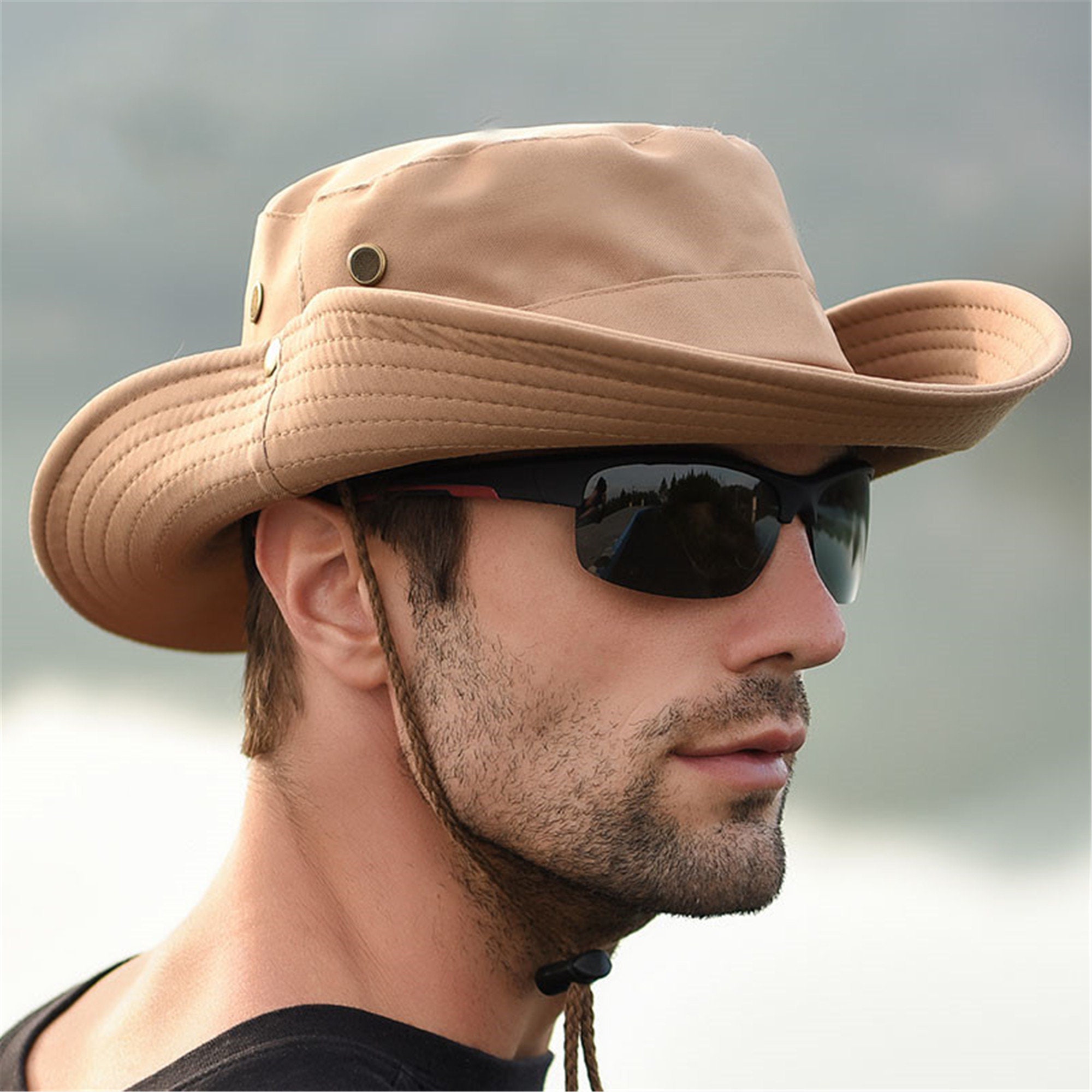 Men's Bucket Hat, Outdoor Hat, Hiking Hat, Sun Hat, Hat With Chin Strap,  Fisherman Hat, Camping Hat, Beach Hat, Summer Hat, Travel Sun Hat -   Canada