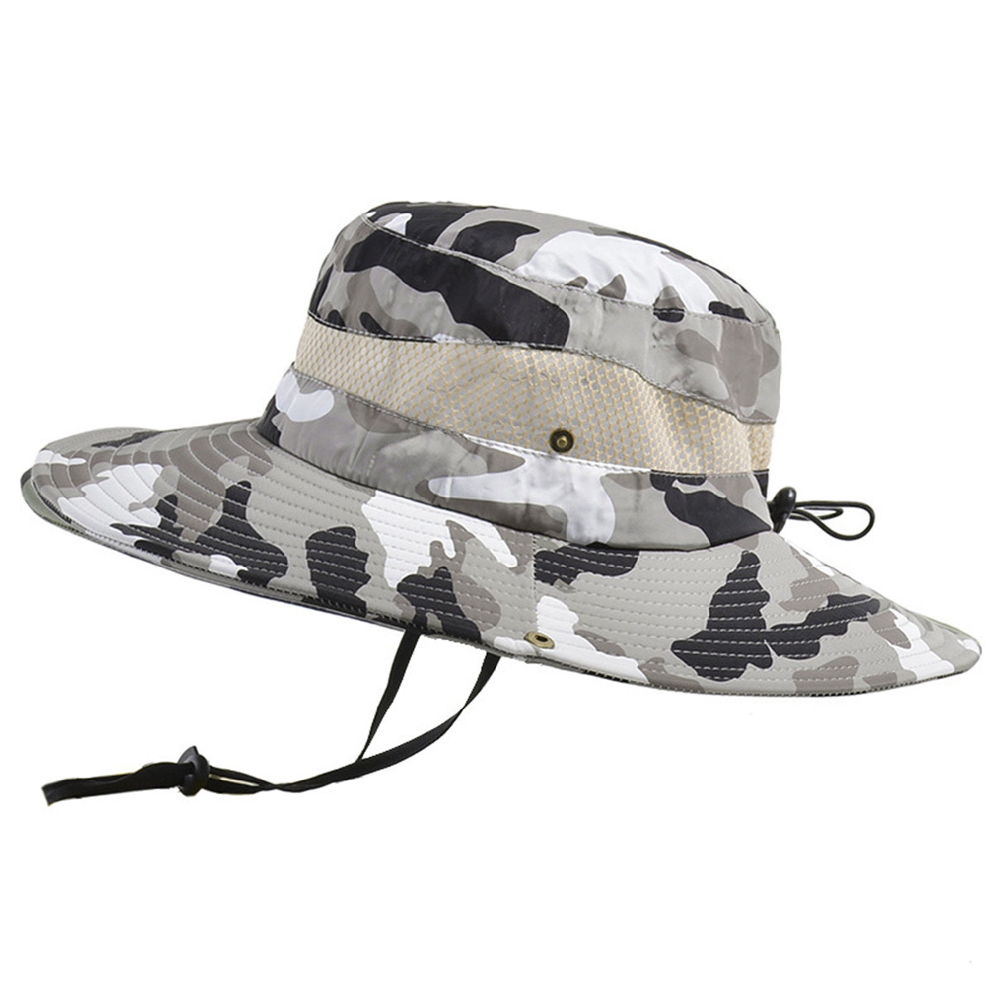 Camouflage Sun Hats for Men Outdoor Fishing Cap Wide Brim Anti-UV Beach Caps Women Bucket Hat Summer Hiking Camping Bone Gorros