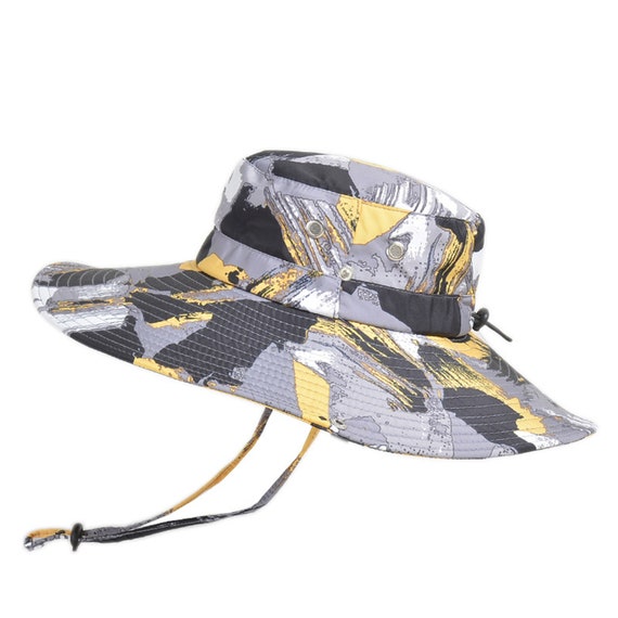 Men's Bucket Hat, Outdoor Wide-Brim Hat, Hiking Hat, Travel Sun Hat, Hat with Chin Strap, Fisherman Hat, Camping Hat, Beach Hat, Summer Caps