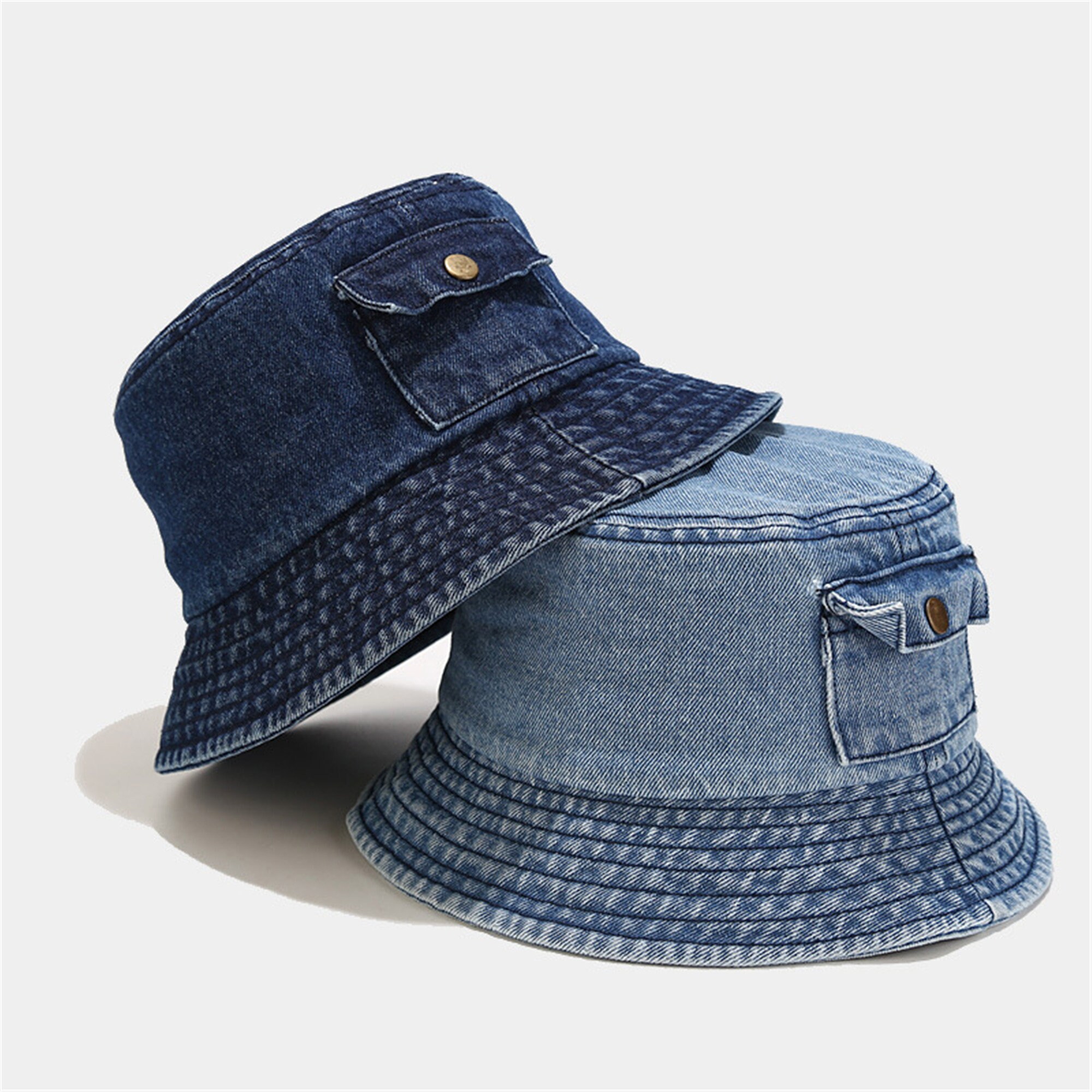 Denim Fishing Hats New Design Cotton Unisex Bucket Hat Gift - Etsy