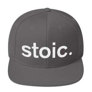 Minimal Stoic Snapback Hat | Stoicism Philosophy
