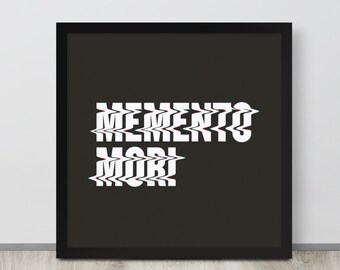 Asbtract Memento Mori framed stoic print | Inspirational stoicism quote print | Marcus Aurelius, Seneca, Epictetus