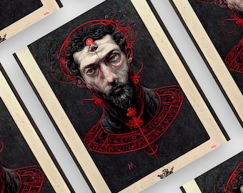Marcus Aurelius Portrait Digital Download | Memento Mori Portrait | Philosopher King | Stoicism | Digital Painting