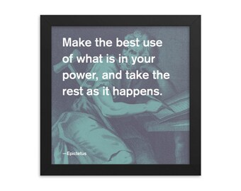 Epictetus Stoic Quote Poster | Framed Philosophy Print