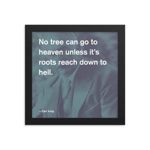 Carl Jung framed stoicism philosophy print | Motivational inspirational philosopher print