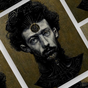 Descarga digital / Póster del Rey Filósofo Estoico De Marco Aurelio / Descarga instantánea / Pintura de cartas del Tarot Místico