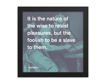 Epictetus Quote Framed Poster | Stoic Philosophy Print